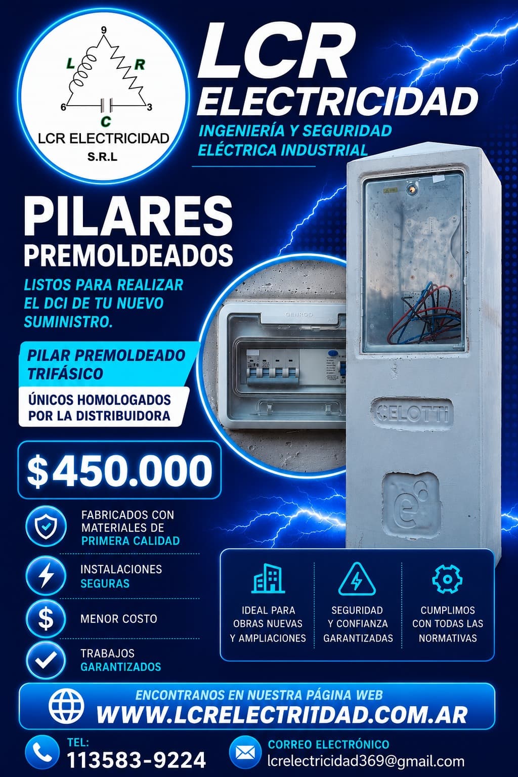 Pilar Premoldeado Trifásico - Información Adicional